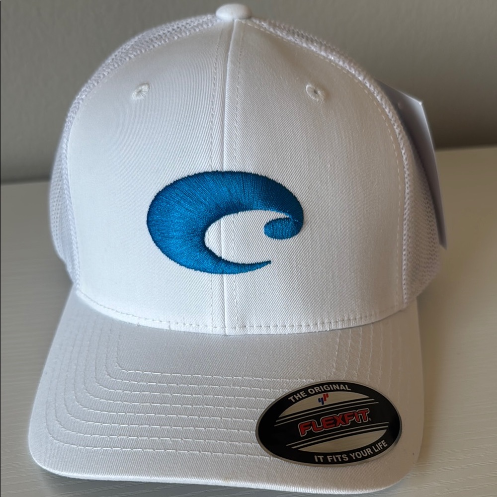 Costa White and Blue Trucker Cap with Wave Logo - Picture 5 of 5
